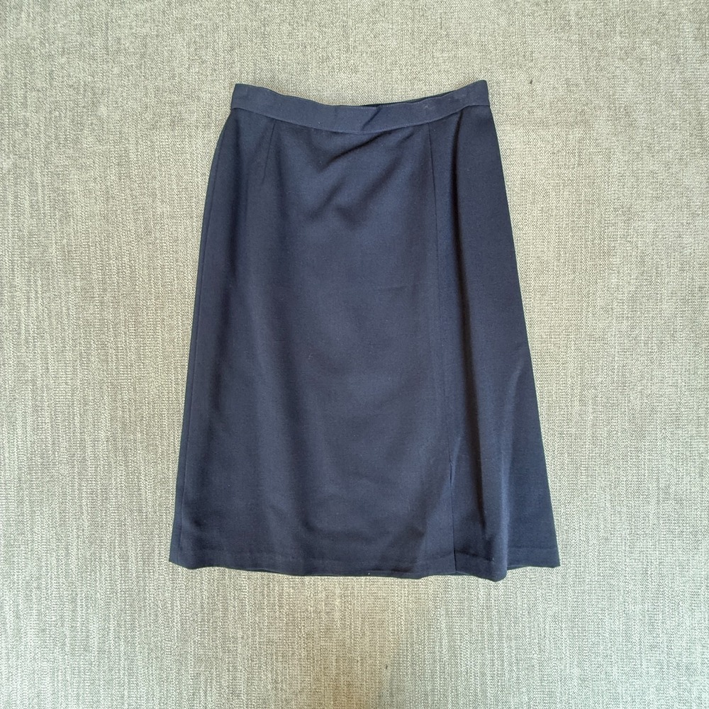 BackStreet A-Line Skirt Womens Navy Classic Tailored Office Career Minimalist